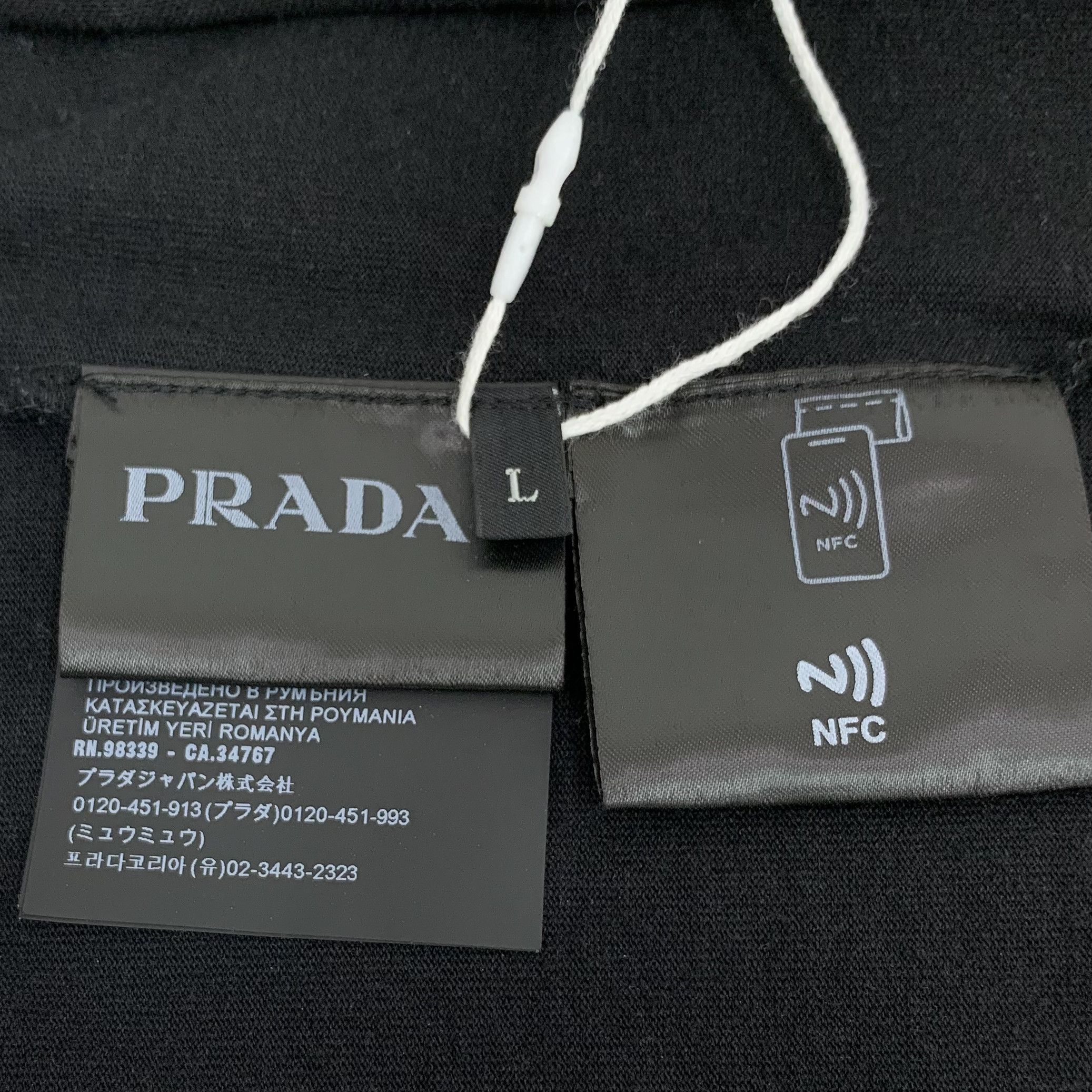 Prada Prada Logo T-Shirt Black (L) Size US L / EU 52-54 / 3 - 6 Thumbnail