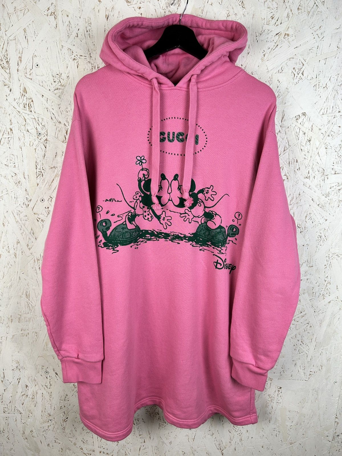 Gucci x Disney Hooded Dress Mickey Minnie Mouse Print S Pink