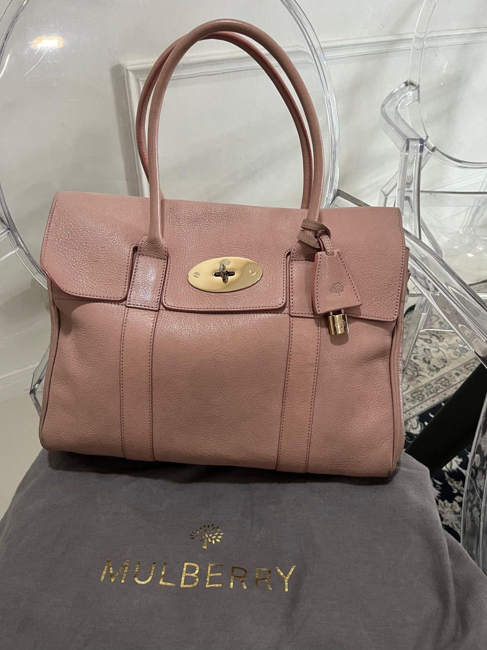 Mulberry Mulberry Bayswater Pink Leather Top Handle Bag –Made England Size ONE SIZE - 12 Thumbnail