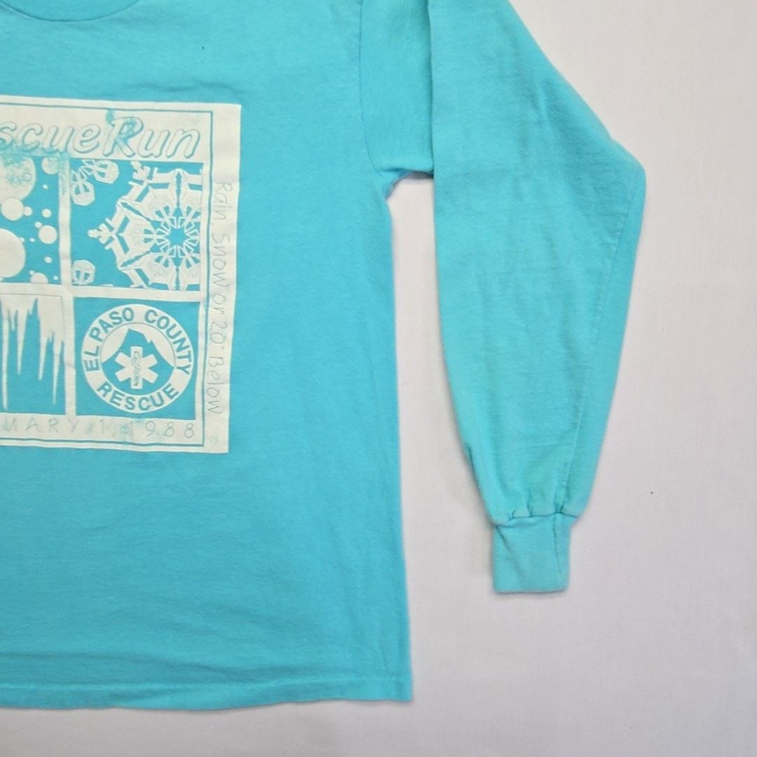 Vintage Vintage Rescue Run Shirt Blue M El Paso County Tee 80s Size US M / EU 48-50 / 2 - 5 Thumbnail