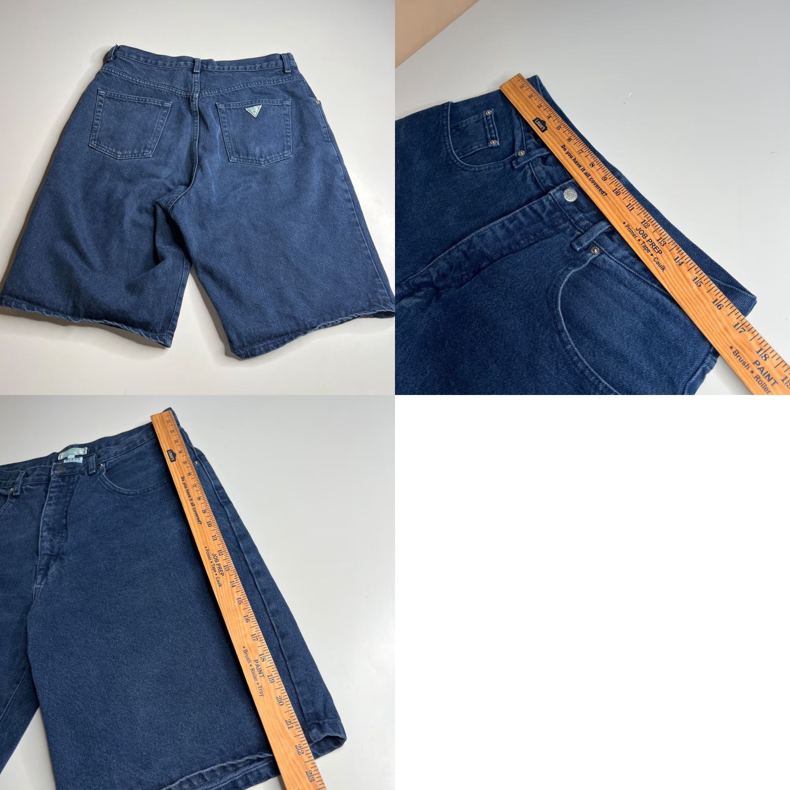 Guess VINTAGE GUESS Denim Shorts Blue 33 5-Pocket 90s USA Made Bermuda Mens Classic Jersey? Size US 33 - 8 Thumbnail