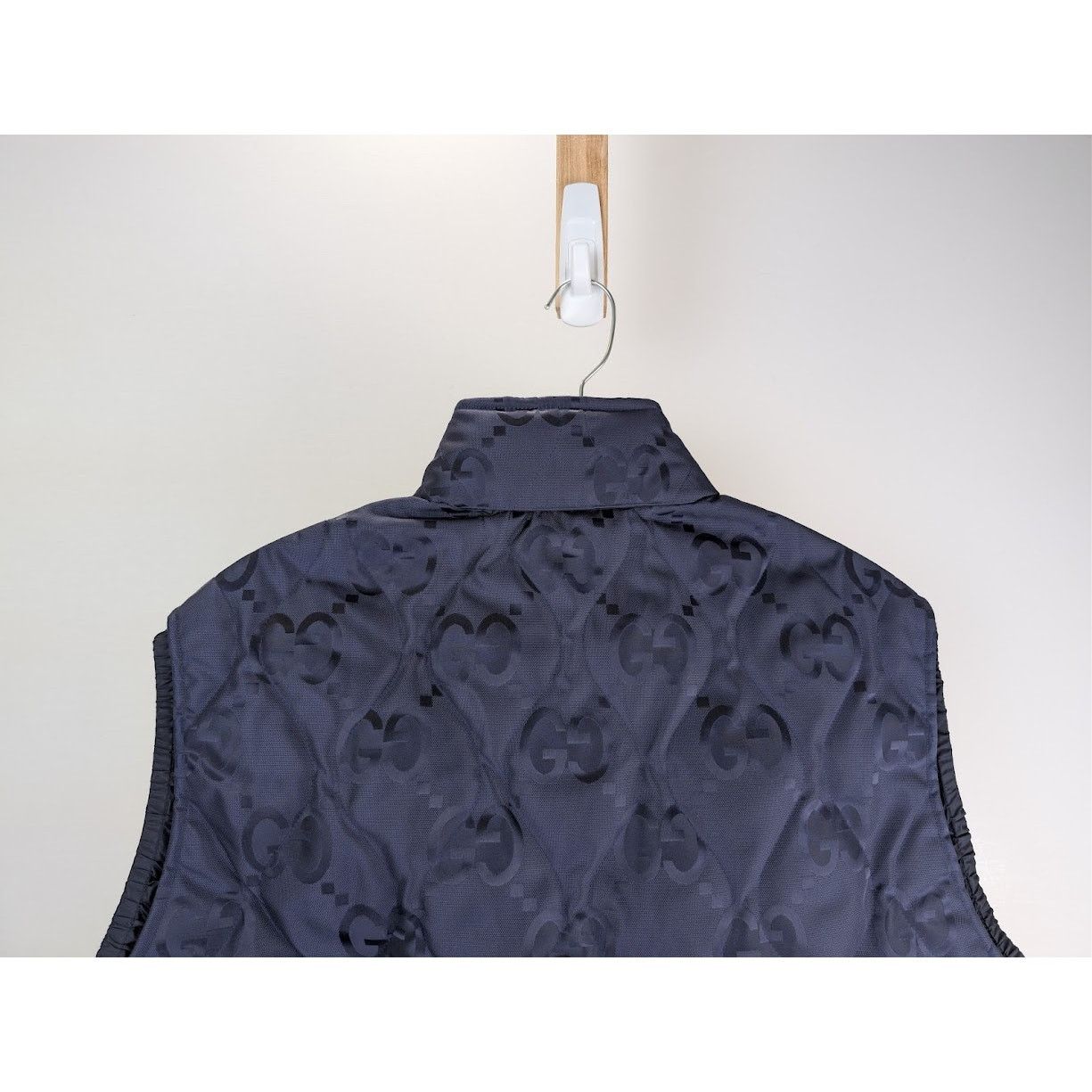 Gucci o1rshd1 Nylon Canvas GG Jumbo Gilet in Navy Size US M / EU 48-50 / 2 - 12 Thumbnail