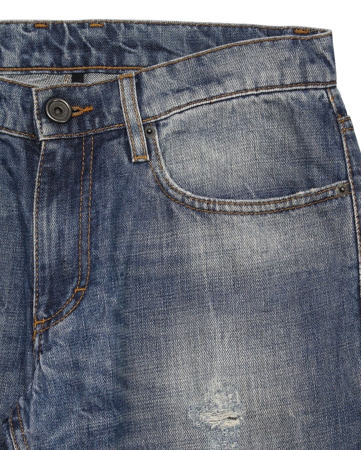 Dirk Bikkembergs SS2010 DIRK BIKKEMBERGS BLUE DISTRESSED DENIM JEANS Size US 31 - 3 Thumbnail