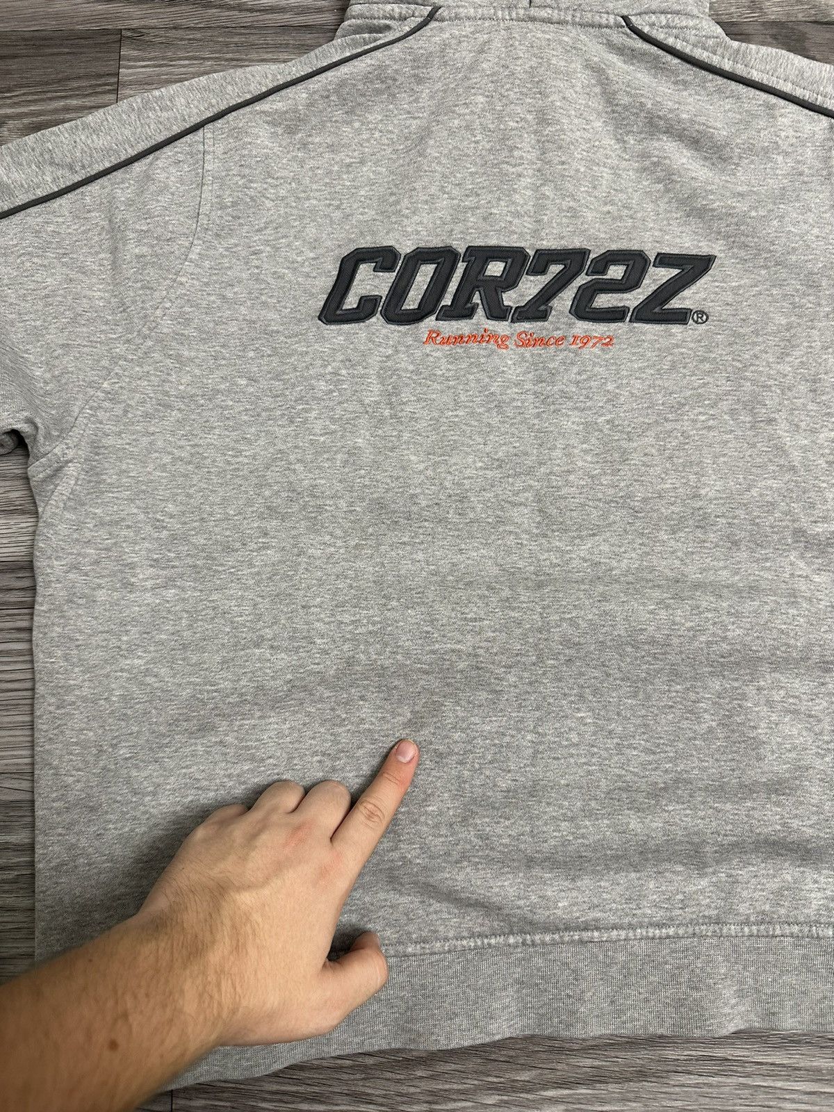 Nike Nike Cortez Vintage Grey Hoodie Big Logo Box Baggy Fit hype Size US L / EU 52-54 / 3 - 11 Thumbnail
