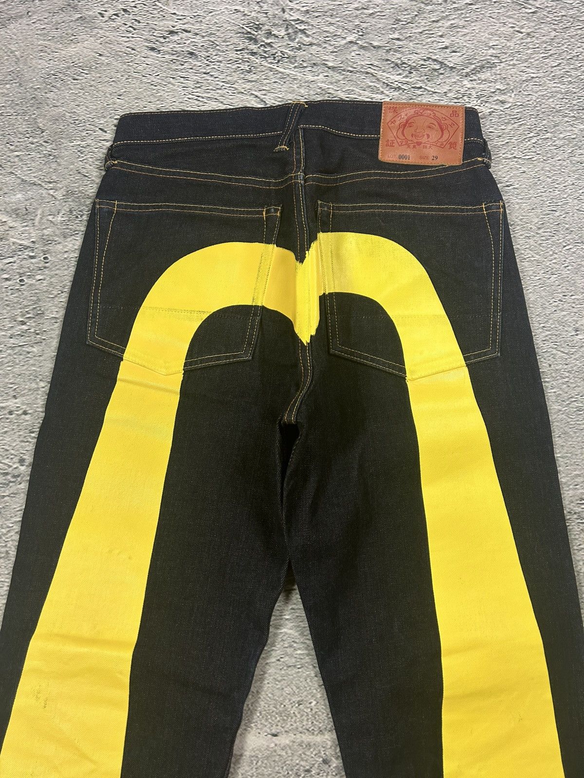 Evisu Evisu jeans daicock big logo yellow selvedge denim Size US 29 - 2 Thumbnail