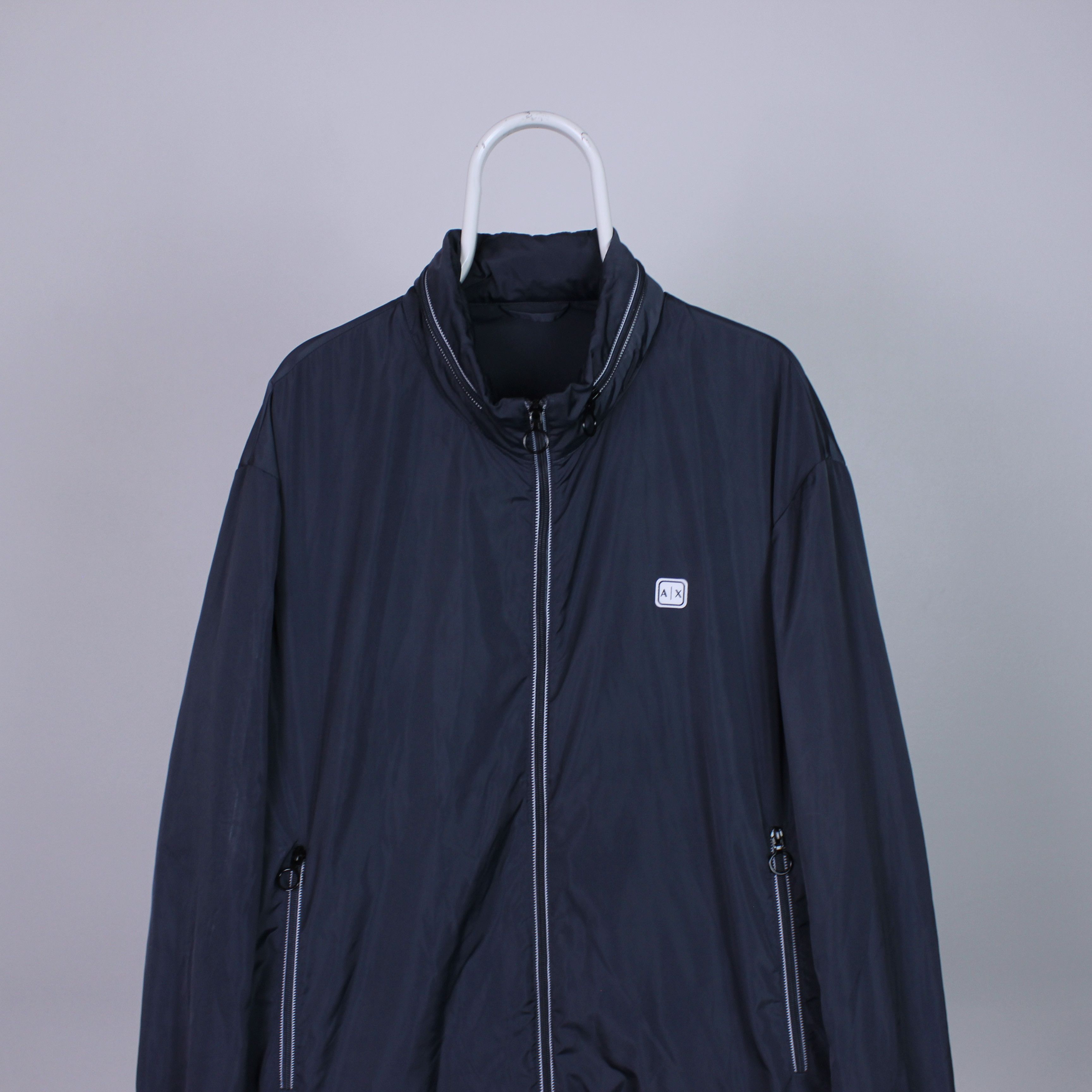image of Armani Exchange Ea Nylon Metalic Jacket Light XL in Blue/Navy, Men's (Size 2XL)