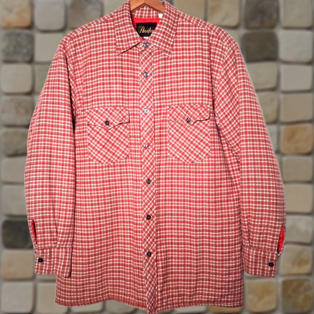 Vintage VINTAGE Aventura Red Plaid Quilted Shirt Jacket Men Medium Workwear Size US M / EU 48-50 / 2 - 1 Thumbnail