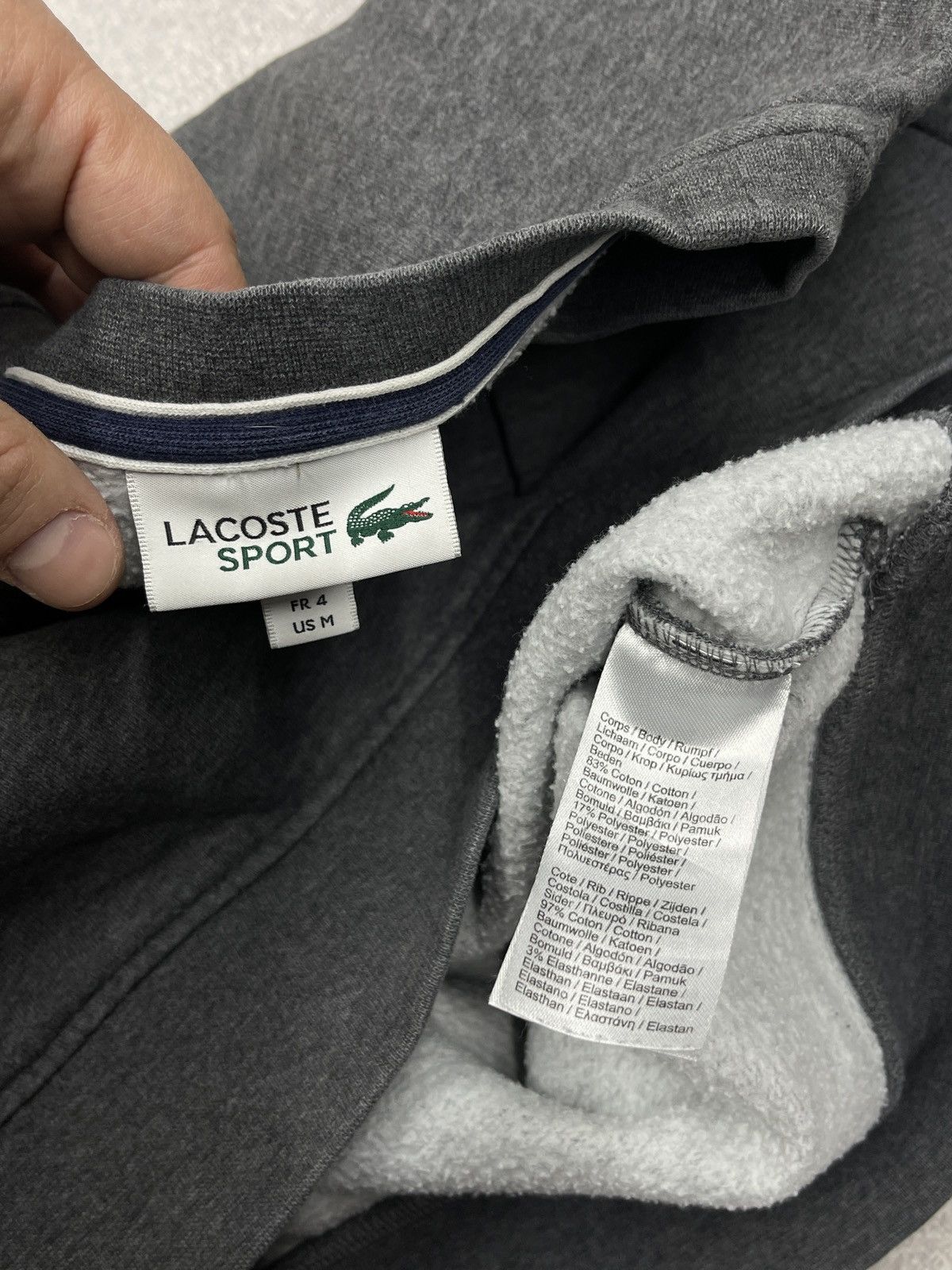 Lacoste Mens Lacoste Sweatshirt Grey Size M Size US M / EU 48-50 / 2 - 6 Thumbnail