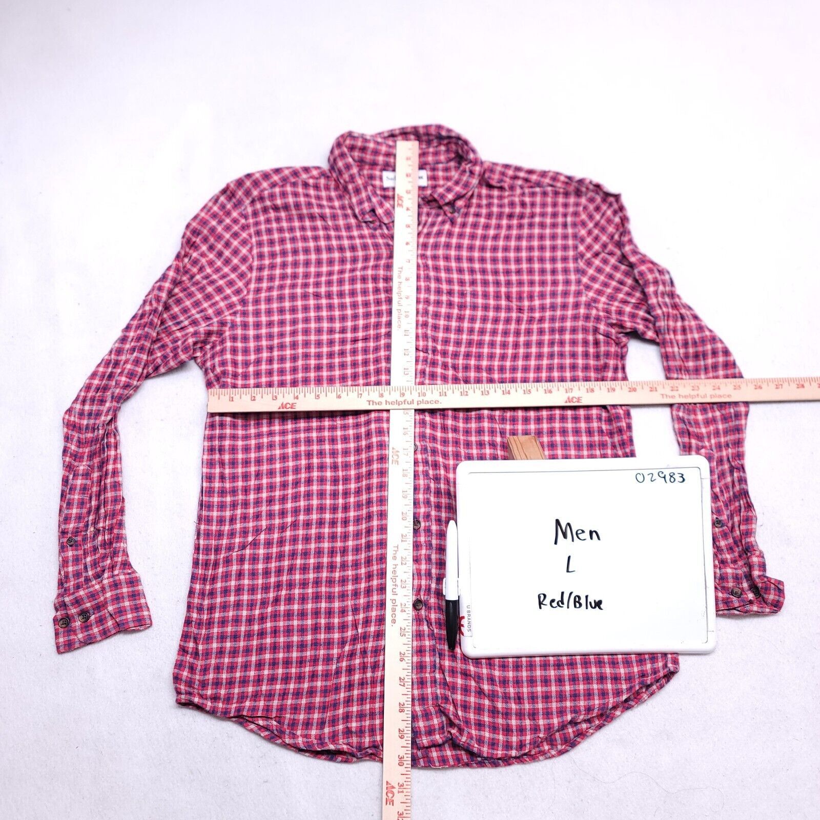 Saddlebred Saddlebred Tartan Flannel Shirt Mens Size Large L Red Blue Size US L / EU 52-54 / 3 - 6 Thumbnail