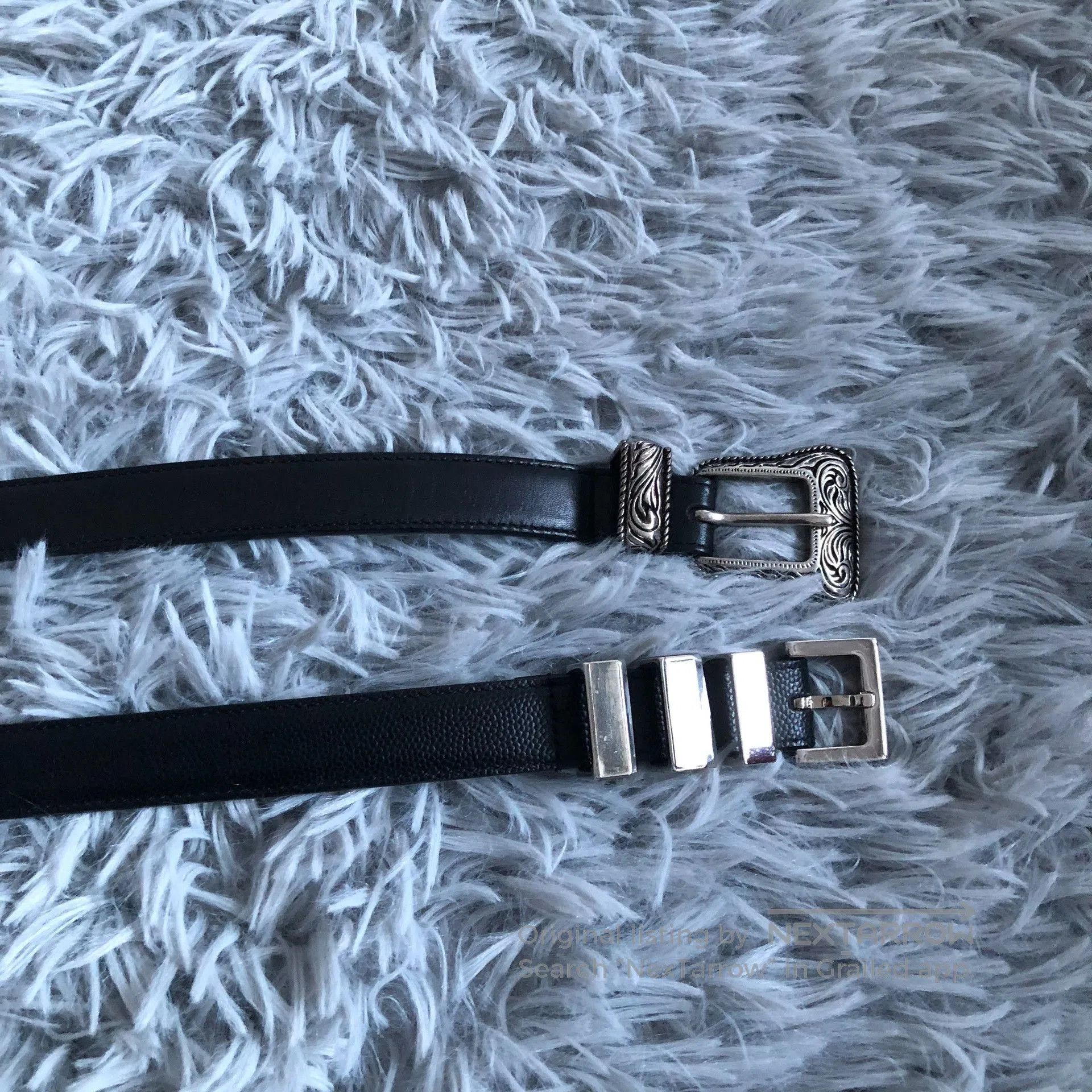 Saint Laurent Paris Saint Laurent SLP Engraved Leather Belt. Size ONE SIZE - 1 Thumbnail