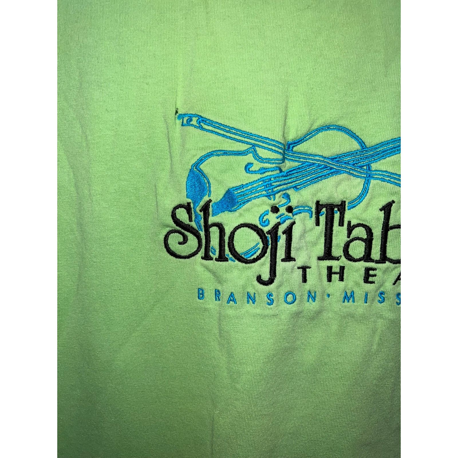 Gildan Vintage Branson Shirt Shoji Tabuchi Theatre Green Tee Large Size US L / EU 52-54 / 3 - 3 Thumbnail