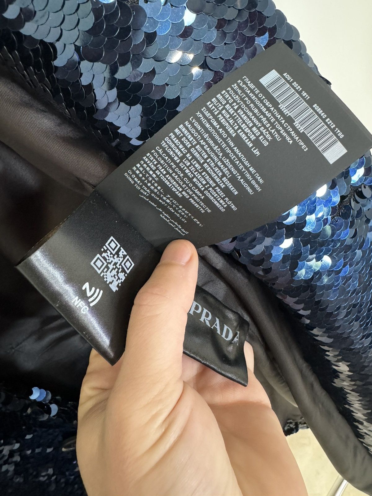 Prada 8200€ Prada BNWT men’s Sequin Cappotto Paillettes coat 48 M Size US M / EU 48-50 / 2 - 7 Thumbnail