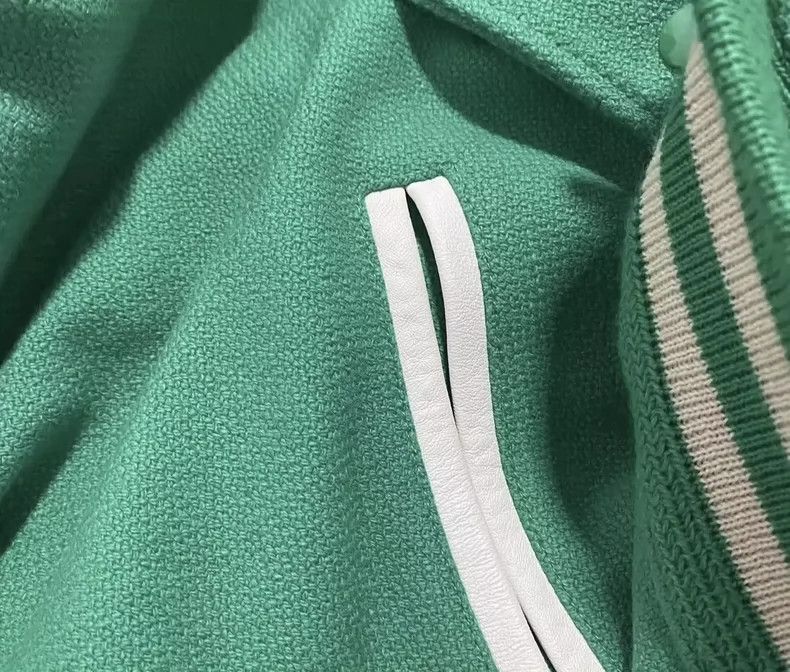 Saint Laurent Paris Saint Laurent Green and White Baseball Jacket-2505 Size US M / EU 48-50 / 2 - 8 Thumbnail