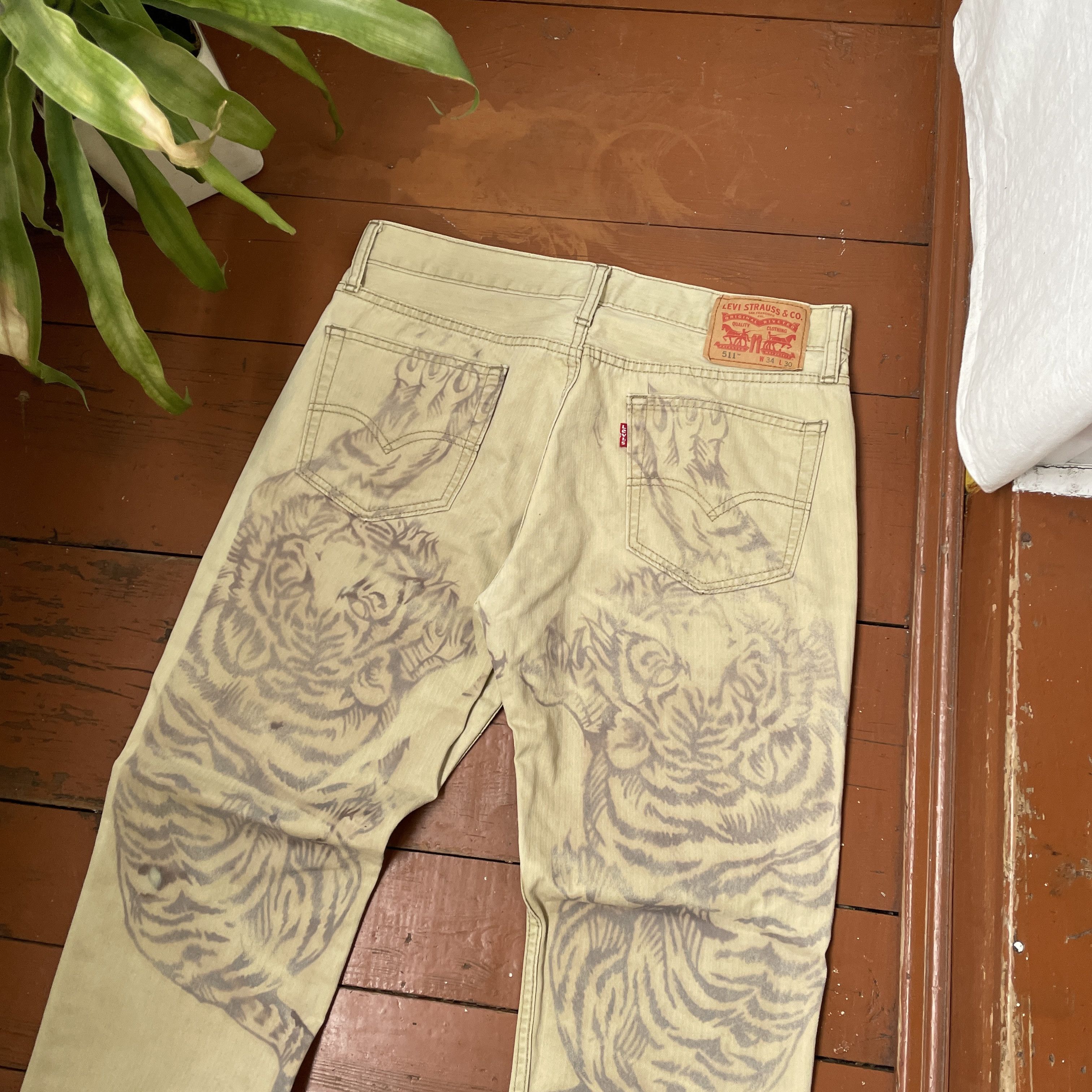 Levi's Levi's Custom Pants Tiger y2k opium animal Art 1of1 Rare Size US 34 / EU 50 - 7 Thumbnail