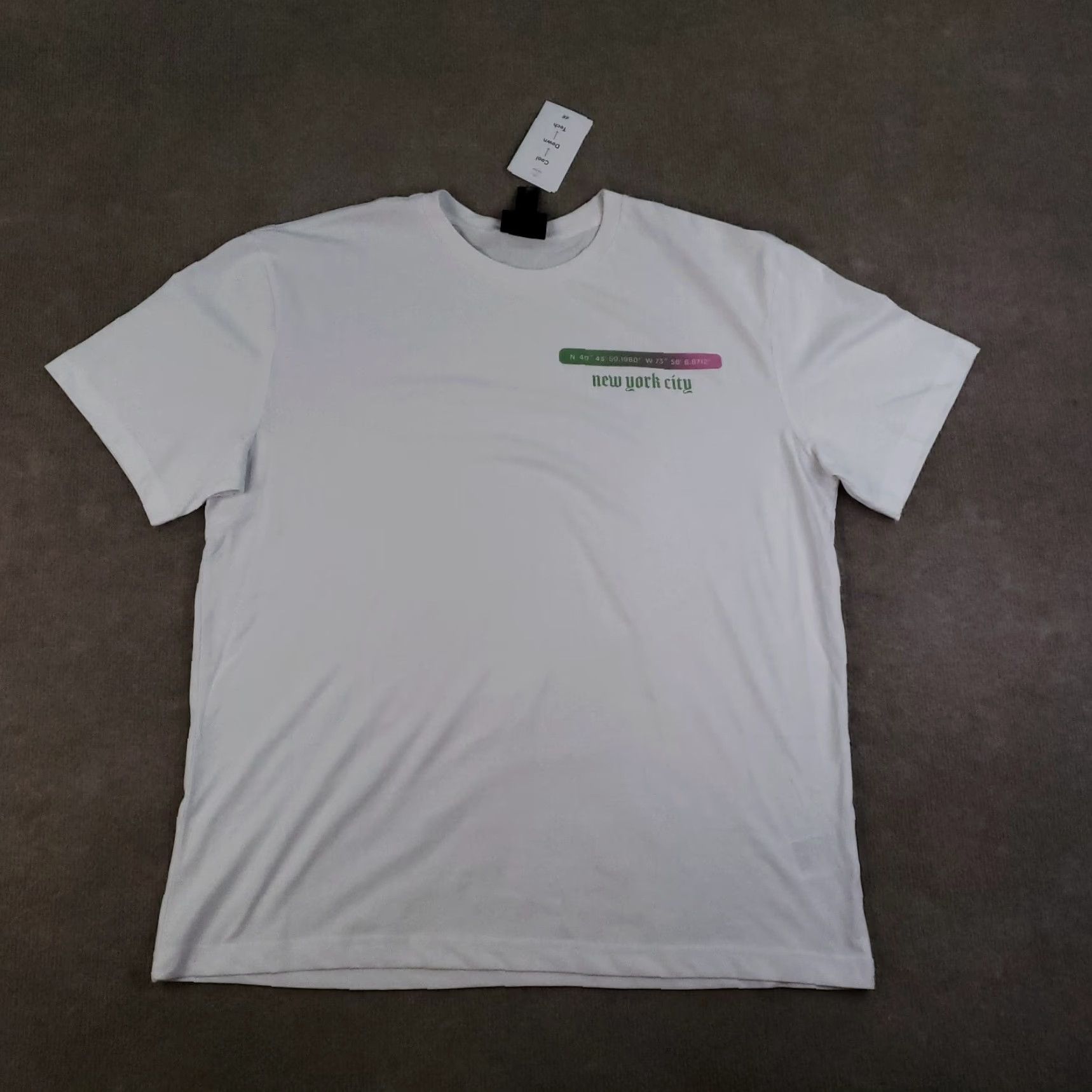 H&M H&M Shirt Mens XL White Short Sleeve Crew Neck NWT New York City Street Wear City Logo Urban Casual T-Shirt Size US XL / EU 56 / 4 - 2 Thumbnail
