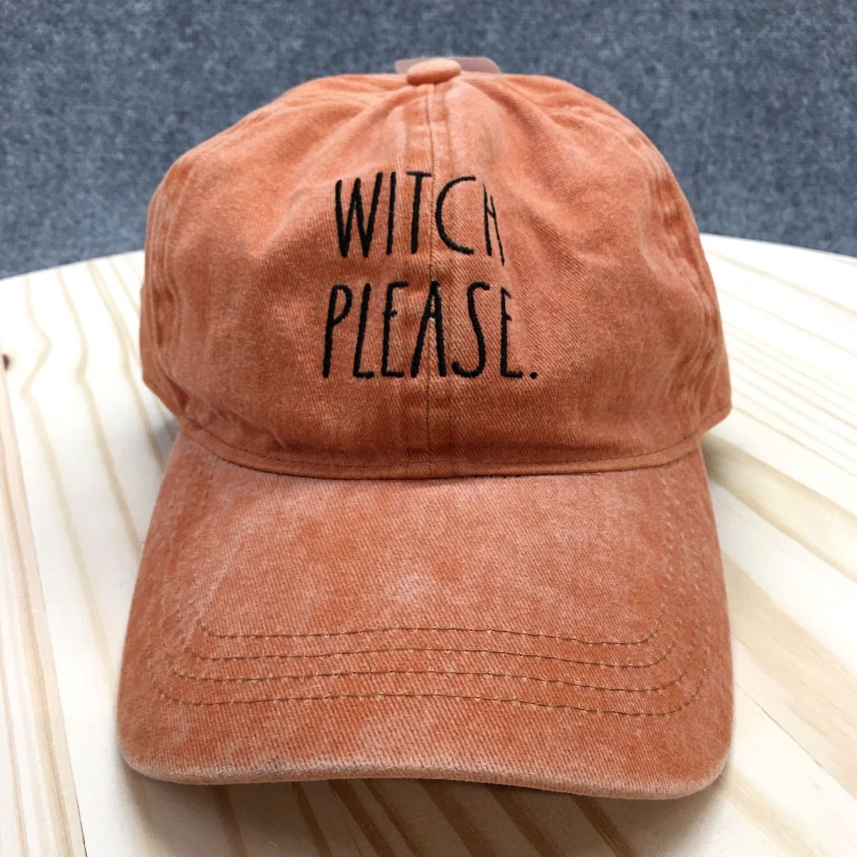 Vintage Rae Dunn Baseball Cap Womens Orange One Size Embroidered Logo NEW Witch Please Cap Size ONE SIZE - 2 Thumbnail