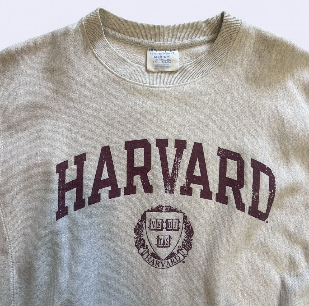 Champion Mens Vintage Reverse Weave Champion Harvard Grey Sweatshirt Size US M / EU 48-50 / 2 - 2 Thumbnail
