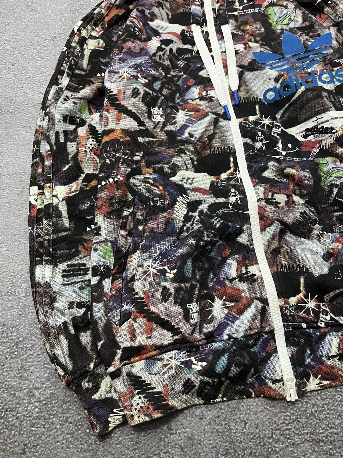Adidas Rare Adidas Fullprint aop Full Face Zip Hoodie Size US M / EU 48-50 / 2 - 2 Thumbnail