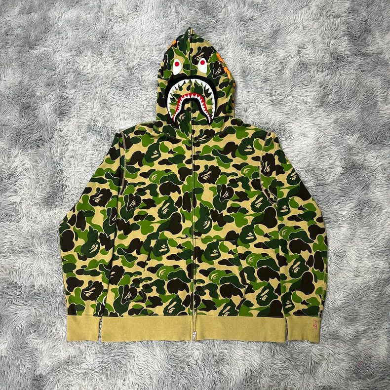 Bape BAPE Green Camo Shark Zip Hoodie-yf Size US XXL / EU 58 / 5 - 1 Thumbnail