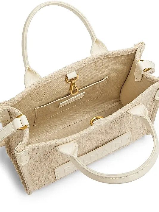 Balmain os11x0226 Size: OS / B-Army Small Tote Bag in Beige Size ONE SIZE - 4 Thumbnail