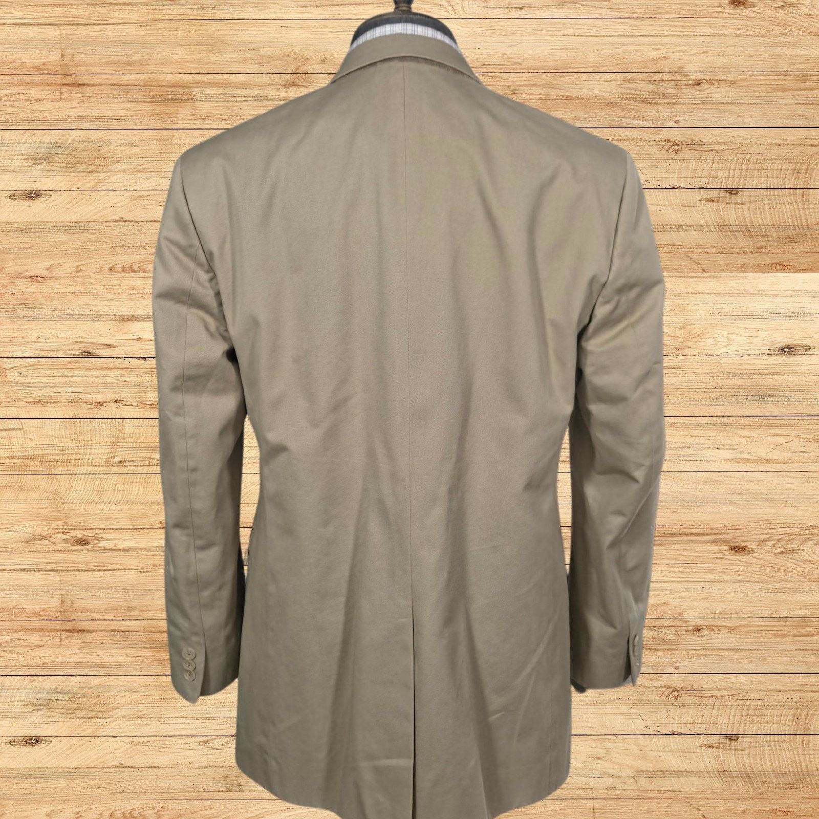 Brooks Brothers Brooks Brothers Tessuti Sondrio Cotton Blazer Mens 42R Tan Size 42R - 4 Thumbnail