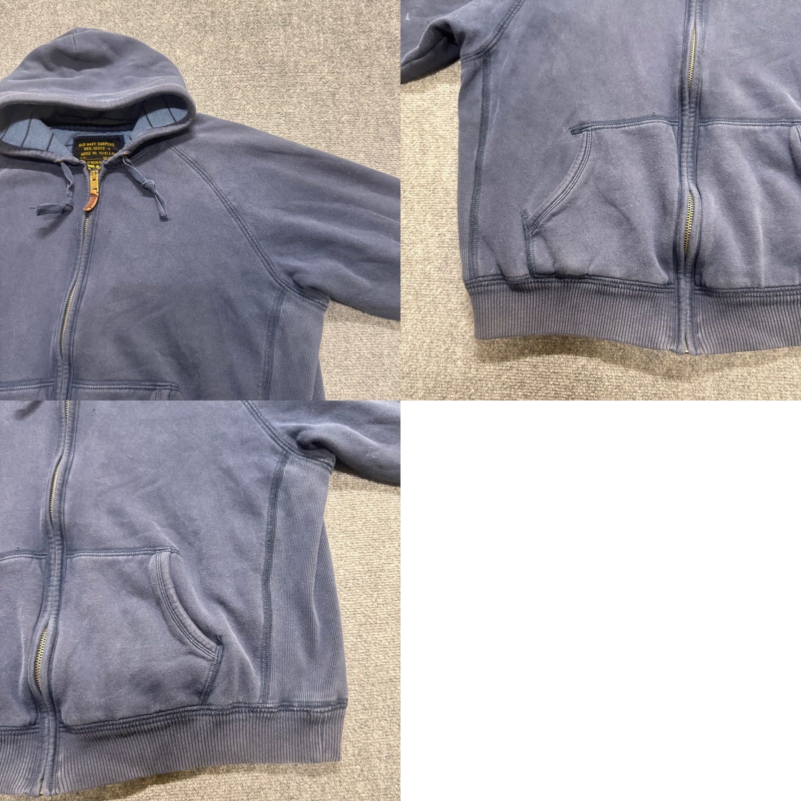 Old Navy VINTAGE Old Navy Jacket 2XL Blue Mens Full Zip Thermal Lined Cotton Windbreaker Stained Surplus Distressed 2XLT Adult Mens Size US XXL / EU 58 / 5 - 9 Thumbnail