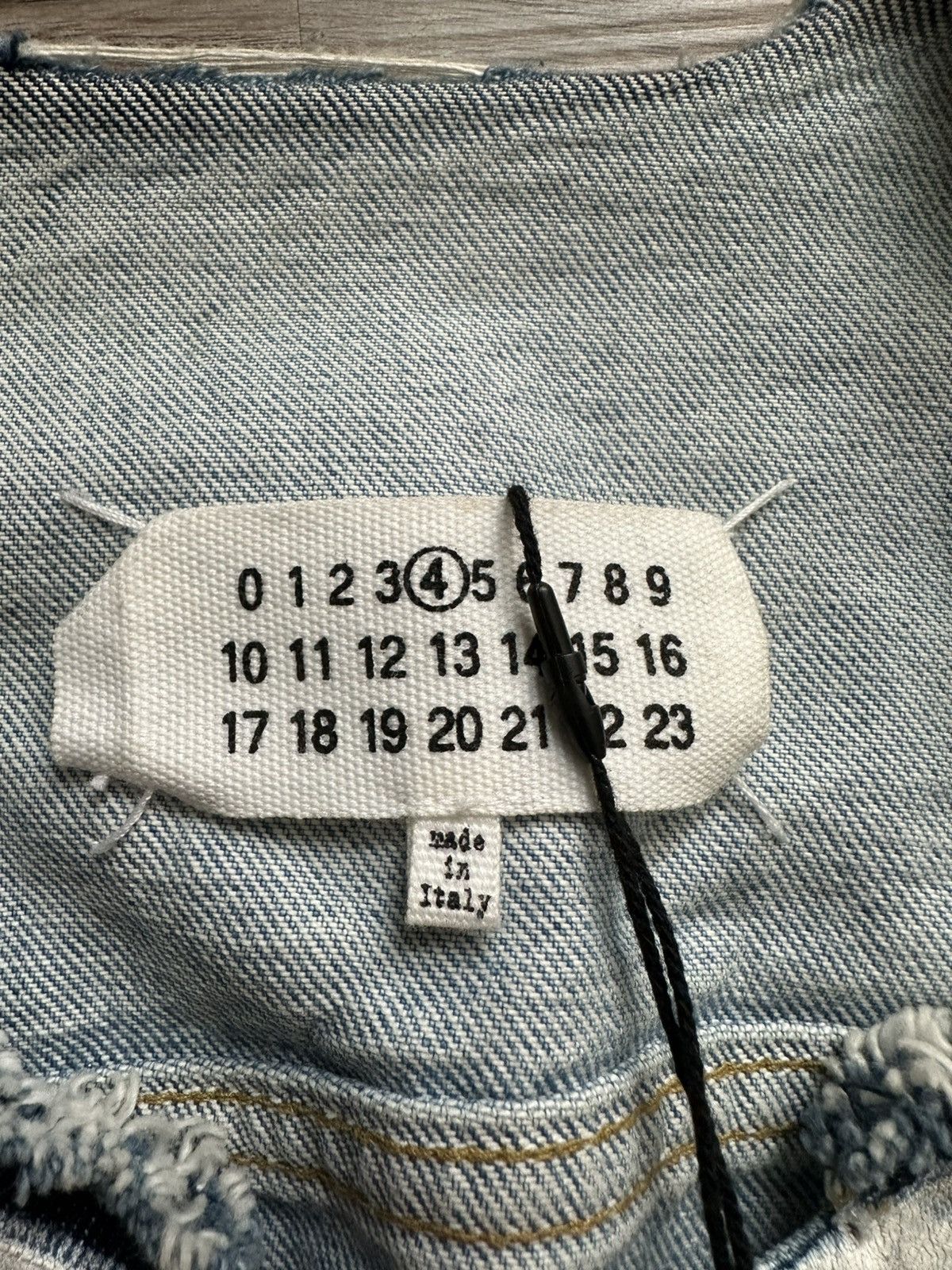 Maison Margiela Maison Margiela Collarless Painted Denim Jacket Size US M / EU 48-50 / 2 - 3 Thumbnail