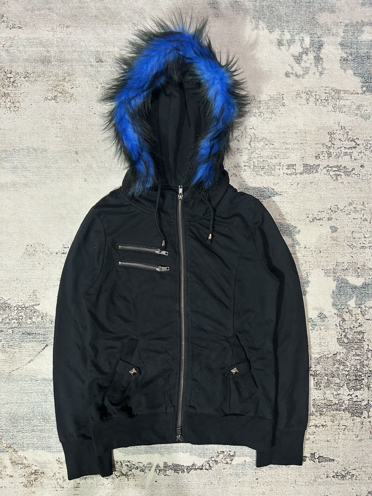 Josewong ABCD fullzip double hoodie blue メンズ