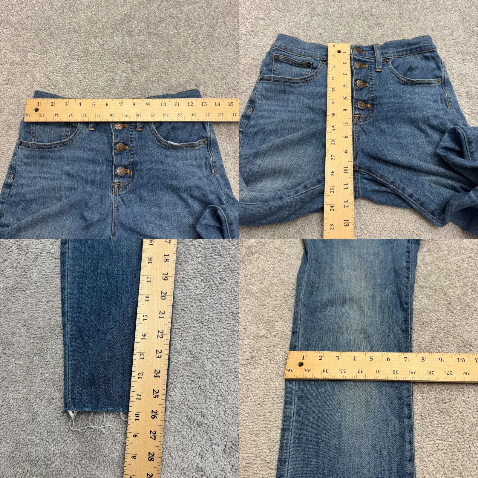 J.Crew J.Crew Jeans Womens 28 High Rise Skinny Button Fly Denim Jeans Blue Medium Wash Regular Fit Belt Loops 5-Pocket Size 28" / US 6 / IT 42 - 9 Thumbnail