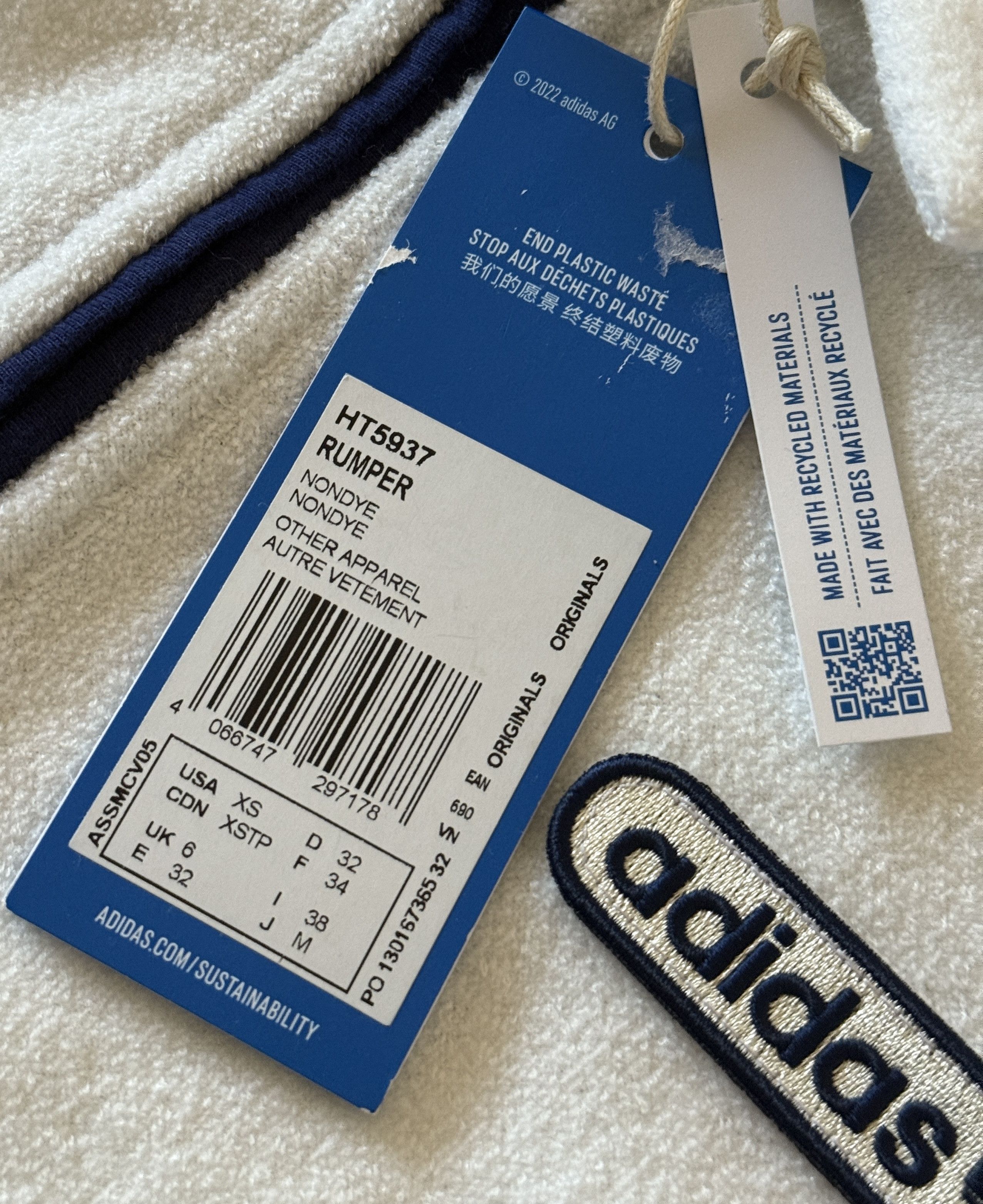 Adidas ADIDAS Towel-Terry Short Romper HT5937 XS Size XS / US 0-2 / IT 36-38 - 3 Thumbnail