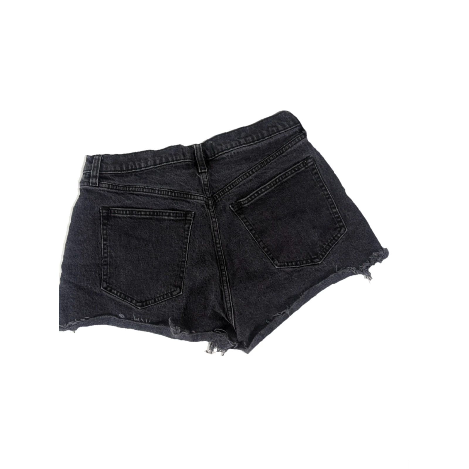 Abercrombie & Fitch Abercrombie & Fitch The Mom Shorts - Denim High Rise - Size 31/12 Black - Women’s 5-Pocket Button Zip Inseam 3in 90s Rockabilly Casual Size 34" / US 12 / IT 48 - 2 Thumbnail