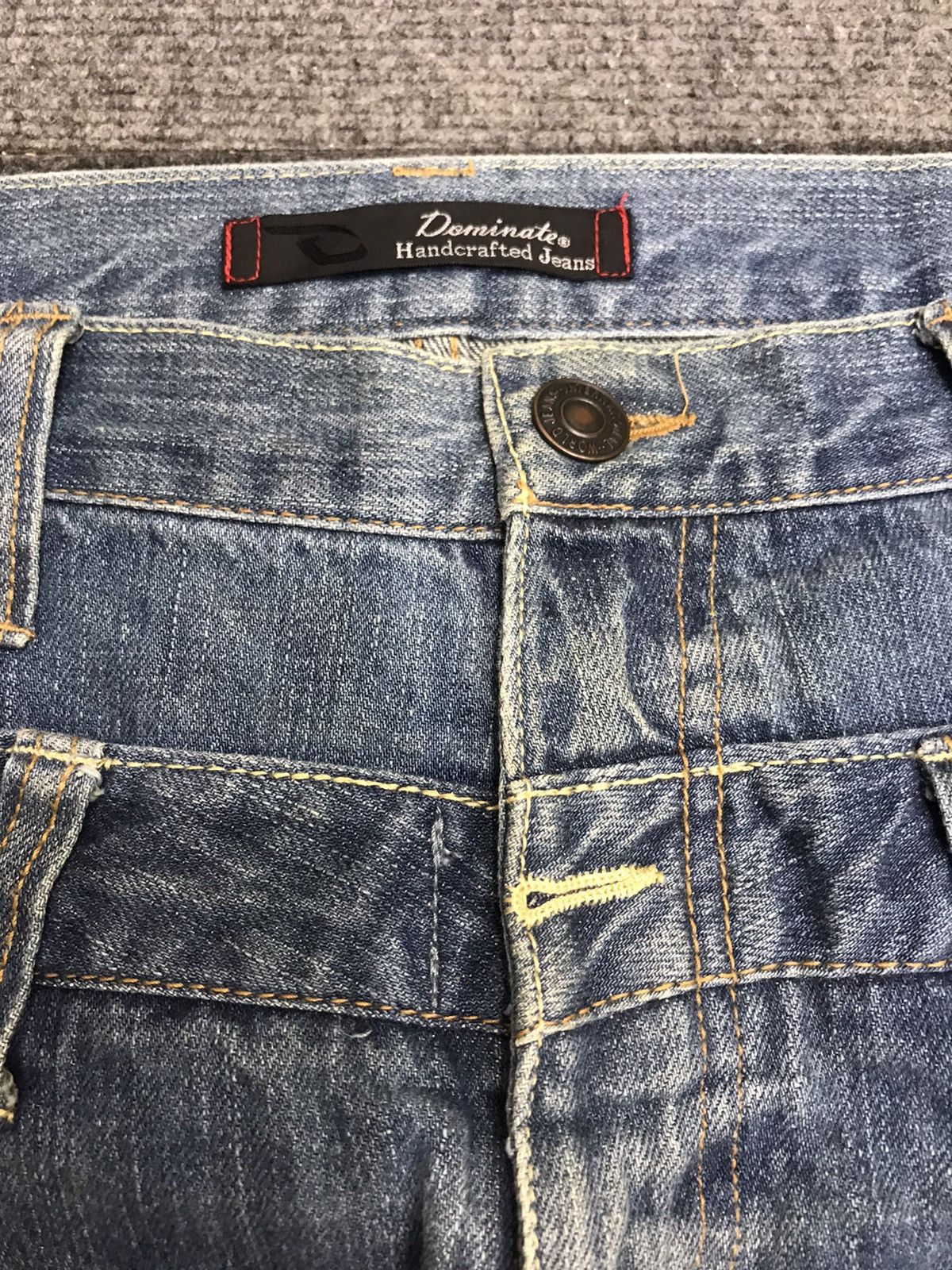 Japanese Brand 💥ARCHIVAL💥Dominate Double Waist Stone Wash Denim F450 Size US 34 / EU 50 - 3 Thumbnail