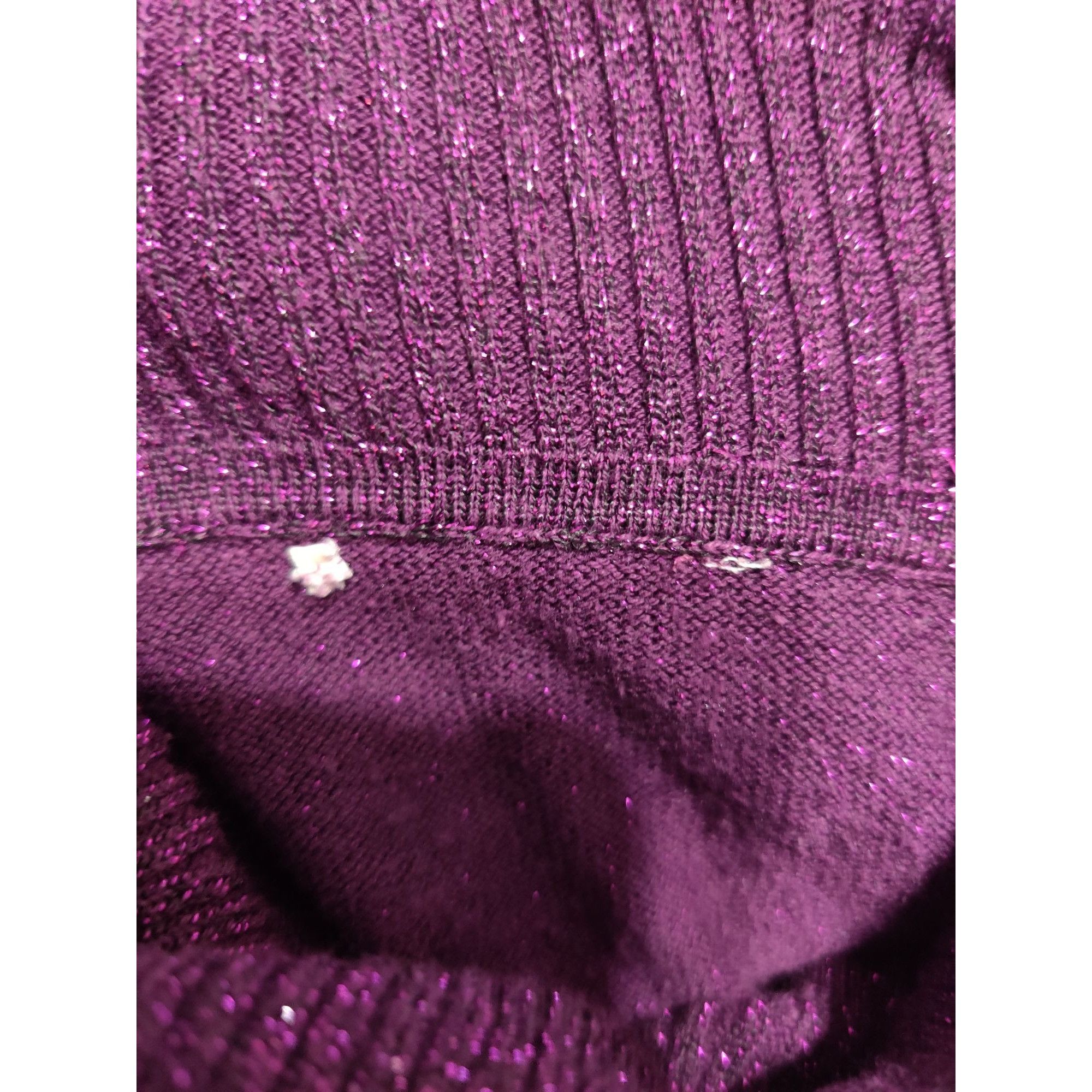 Other Plus Size 2X Womens Purple Sweater Metallic Shimmer Turtlene Size XXL / US 16-18 / IT 52-54 - 6 Thumbnail