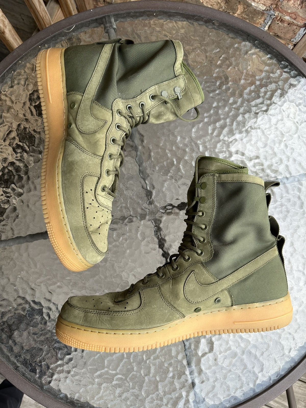 SF AF1 Faded Olive Gum Sole