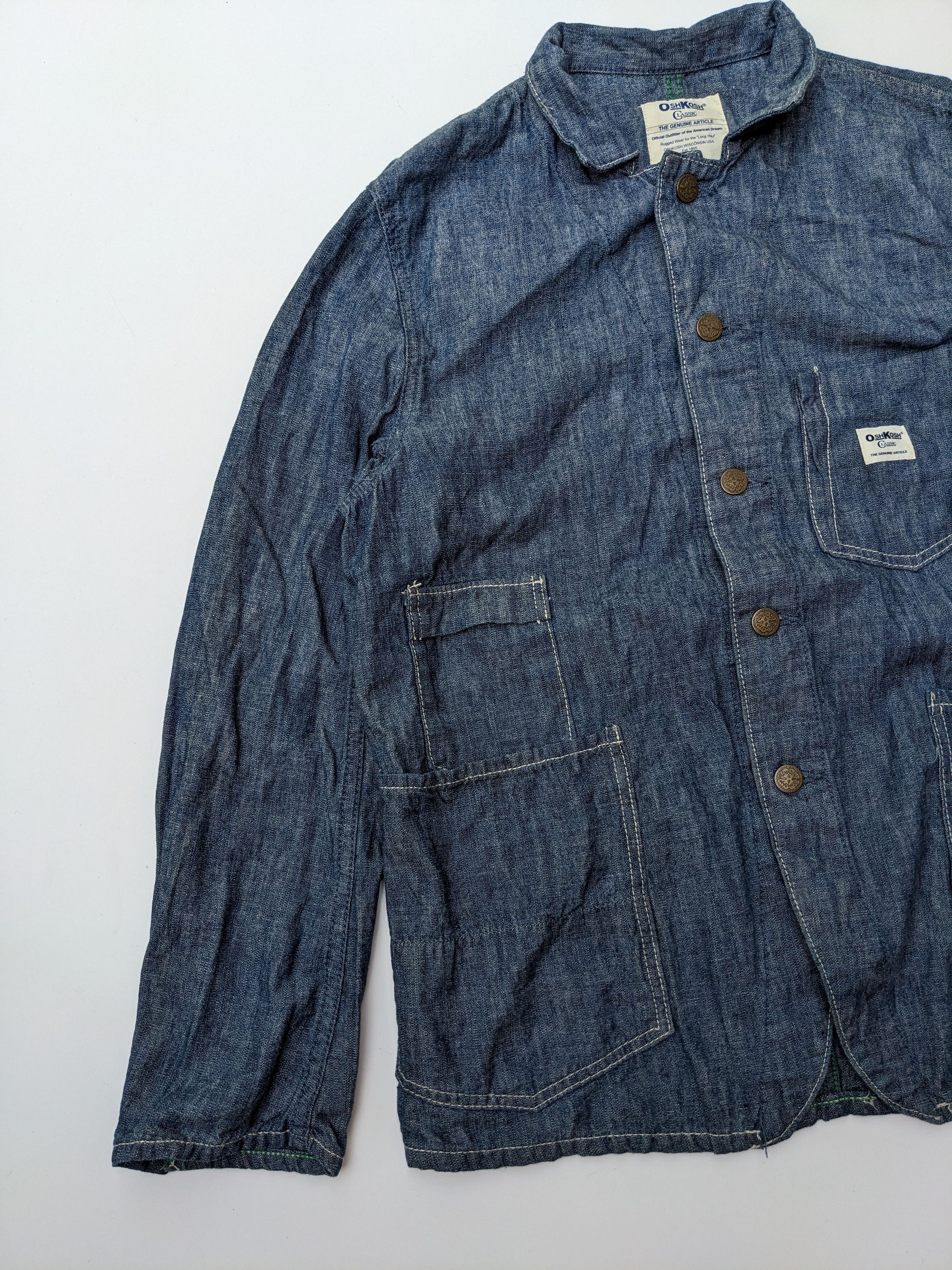 Oshkosh × Vintage Vintage Oshkosh chore denim jacket Size US M / EU 48-50 / 2 - 2 Thumbnail