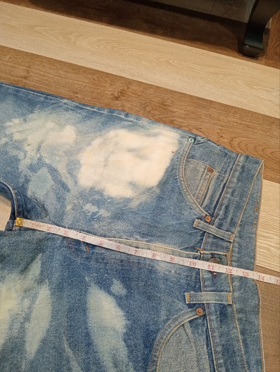 Levi's Vintage Clothing RARE LEVI'S VINTAGE 505 ORANGE TAB BLEACH JEANS Size US 33 - 15 Thumbnail