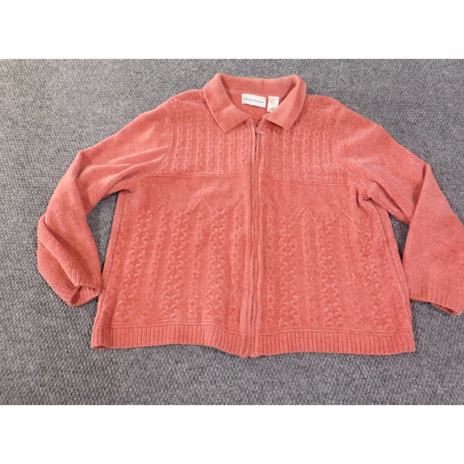 Vintage Alfred Dunner Pink Geometric Knit Sweater L Womens Regular Pullover Raglan Long Sleeve Chunky-Knit Acrylic Stretch Knit Geometric Design Vintage No Size L / US 10 / IT 46 - 3 Thumbnail