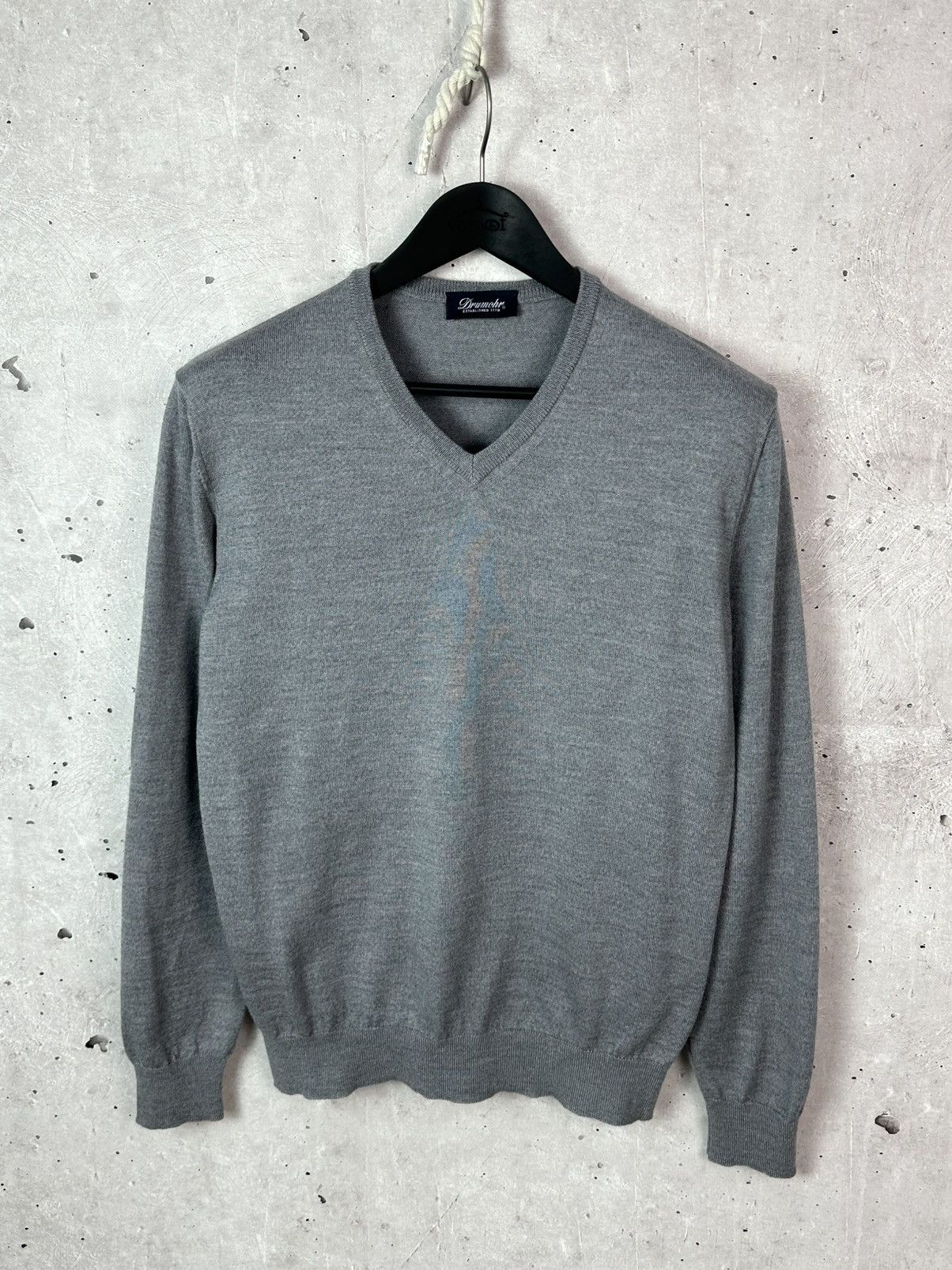 Drumohr Drumohr Made in Italy Wool Knit Long Sleeve V-neck Sweater Size US M / EU 48-50 / 2 - 1 Thumbnail