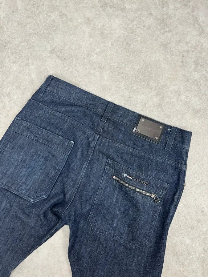 Balmain 2010s Pierre Balmain Navy Brut Slim Denim Jeans Size US 30 / EU 46 - 8 Thumbnail