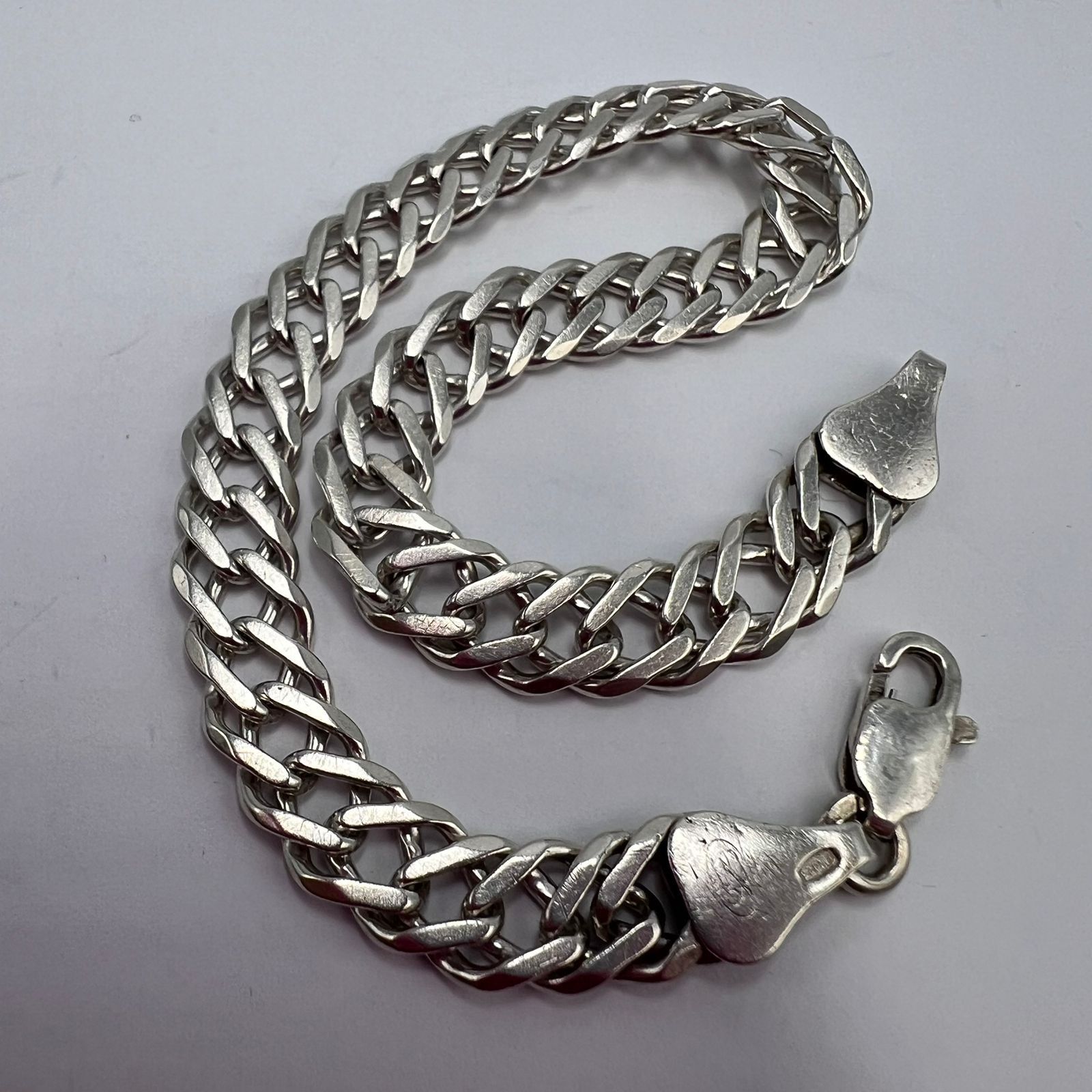 Sterling Silver Sterling Silver 925 Curb Chain Bracelet Jewelry 11.63g Size ONE SIZE - 1 Thumbnail