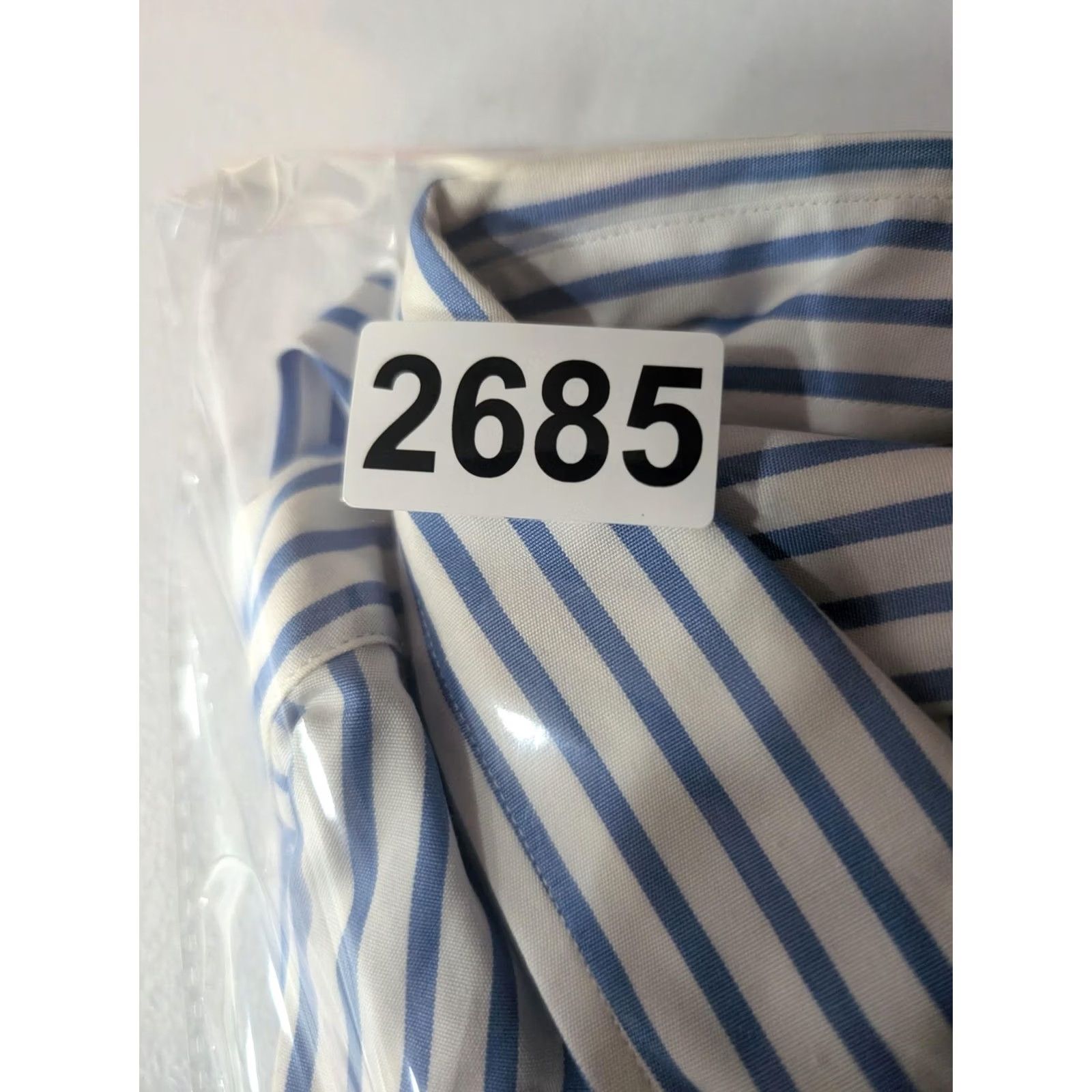 J.Crew Vtg J.Crew Oarsman Shirt Mens 17-34 Blue White Stripe Button-Down Long Sleeve Size US S / EU 44-46 / 1 - 7 Thumbnail
