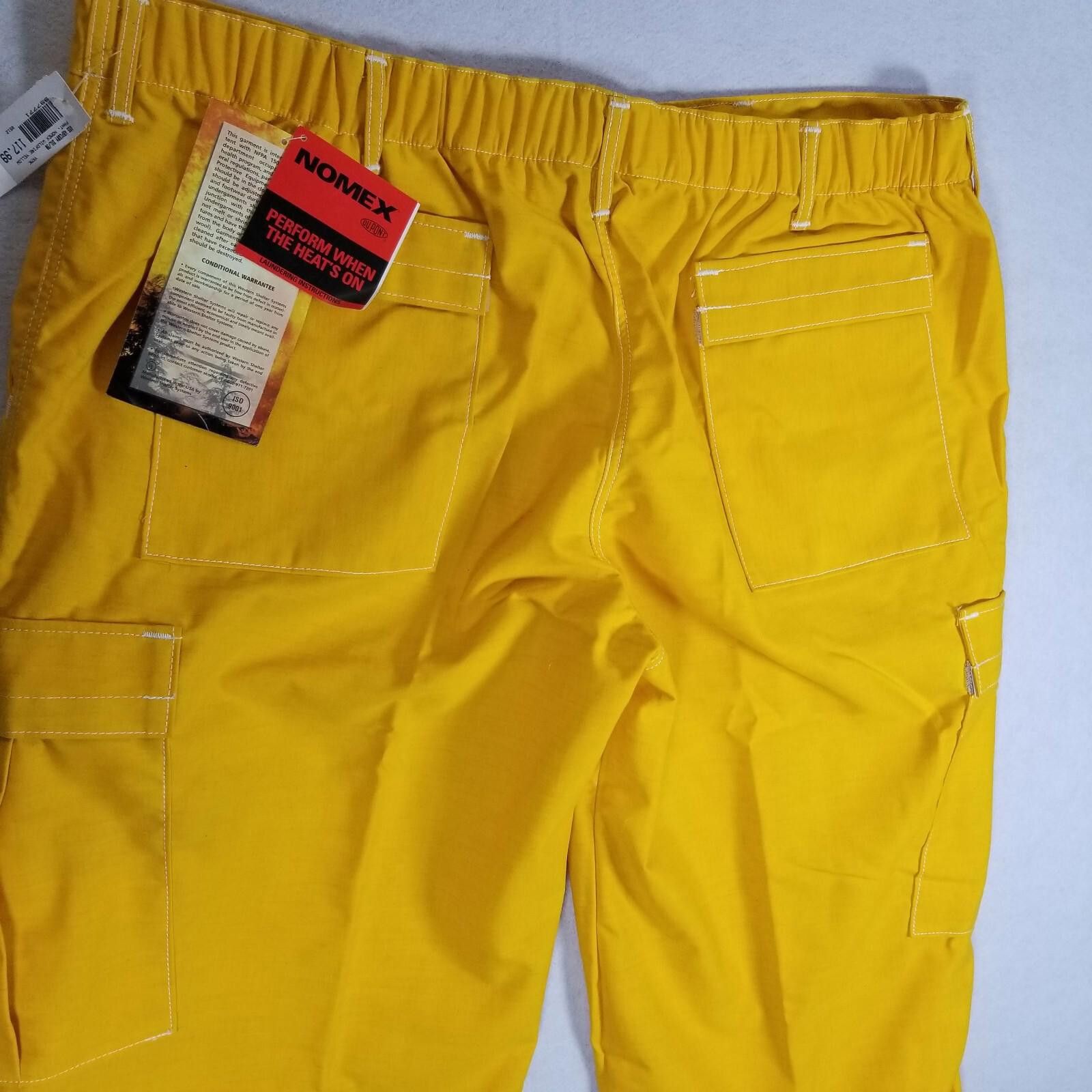 DuPont Nomex Crew Boss Wildfire Yellow Fire Fighting Pants 3XL/30 Size ONE SIZE - 11 Thumbnail