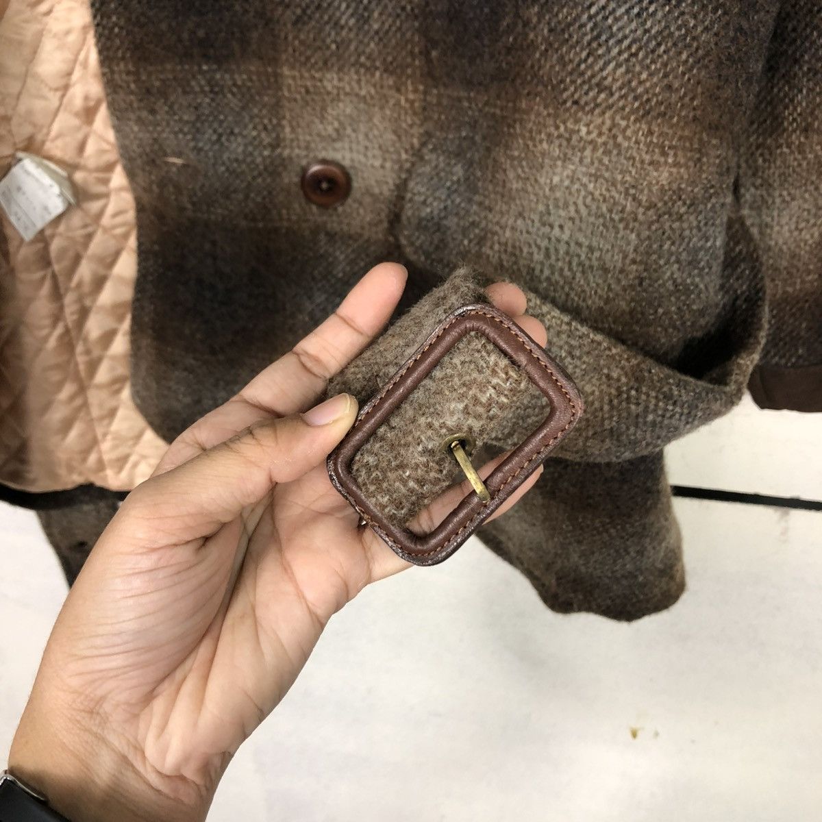Golden Bear 🔥VINTAGE WOOL JACKET GOLDEN BEAR TARTAN SHAWL COLLAR Size US M / EU 48-50 / 2 - 17 Thumbnail