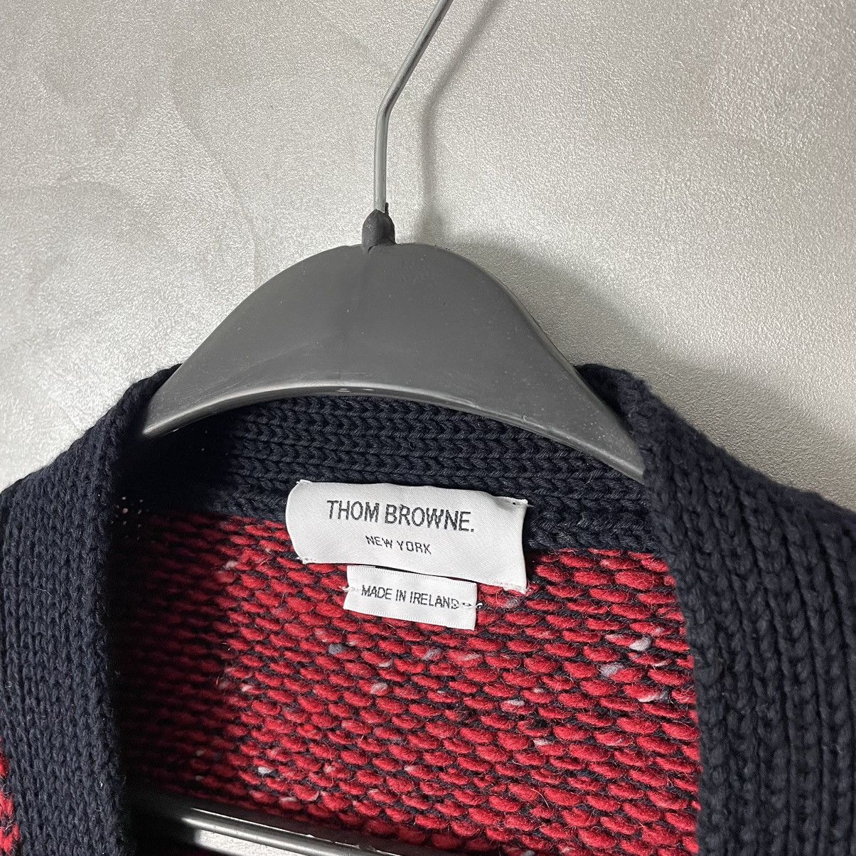 Thom Browne Thom Browne Fish Fair Isle Knit Cardigan Size US M / EU 48-50 / 2 - 7 Thumbnail
