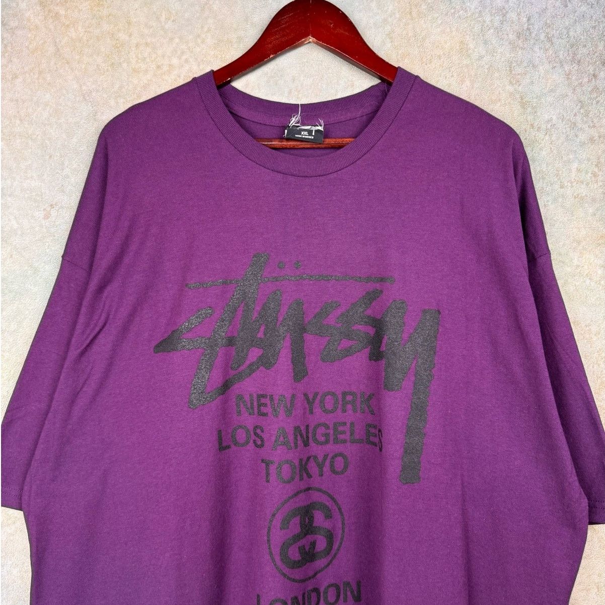 Stussy Stussy International World Tour T Shirt NY LA XXL Purple Size US XXL / EU 58 / 5 - 5 Thumbnail