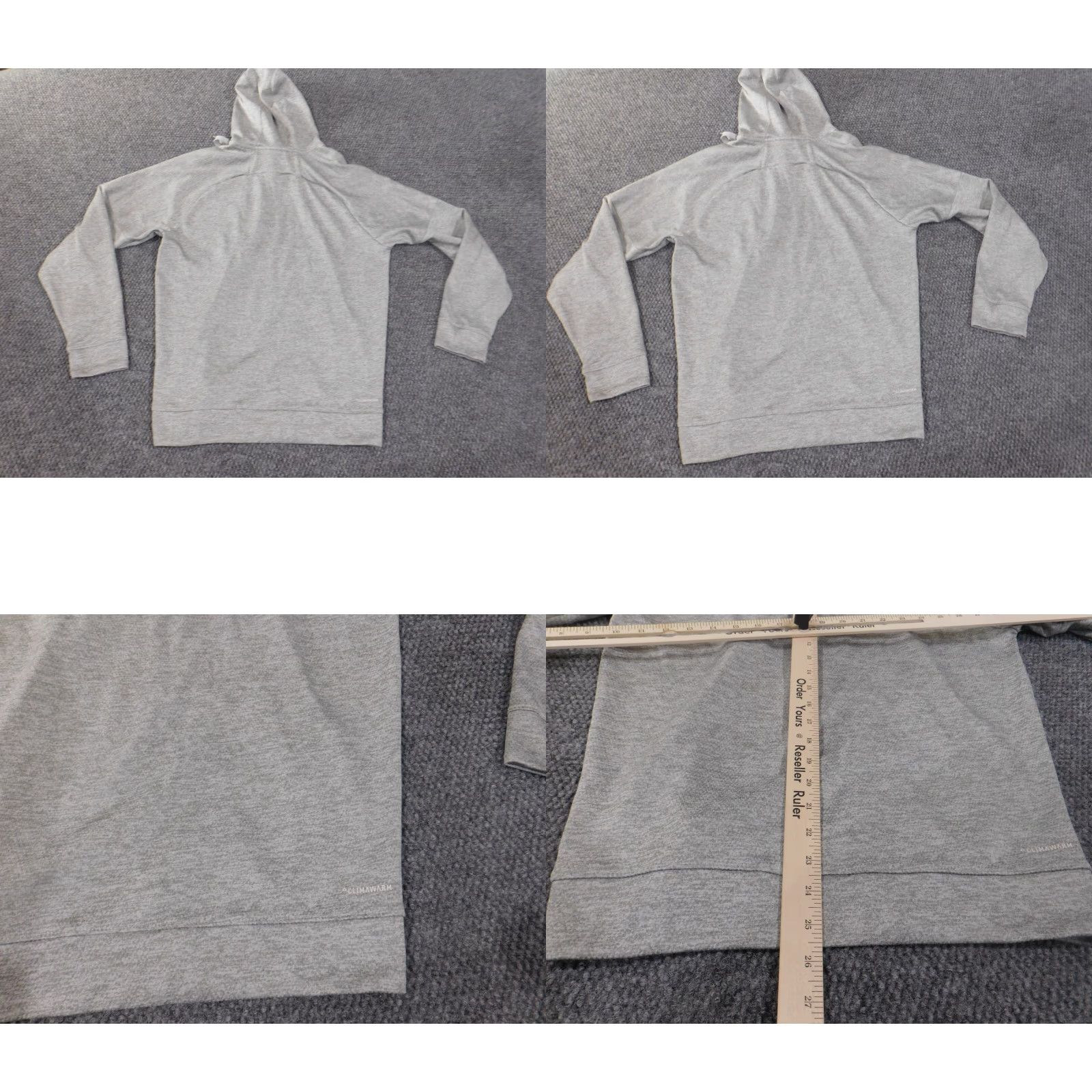 Adidas Adidas Hoodie Mens XL Gray Logo Pullover Stretch Active Knit Short Sleeve? Size US XL / EU 56 / 4 - 8 Thumbnail