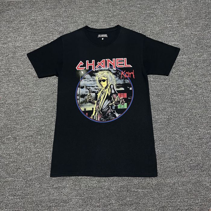 Designer Chanel Iron Maiden Karl Legerfeld Tee | Grailed