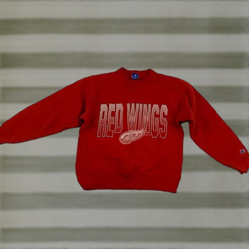 Champion VINTAGE Detroit Red Wings Hockey USA Made Champion Sweatshirt Size US L / EU 52-54 / 3 - 1 Thumbnail