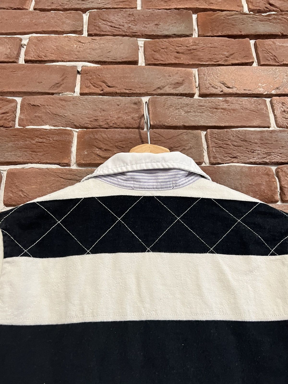 Polo Ralph Lauren × Ralph Lauren × Vintage Polo Ralph Lauren Vintage Rugby Longsleeve Striped Hype Rare Size M / US 6-8 / IT 42-44 - 9 Thumbnail