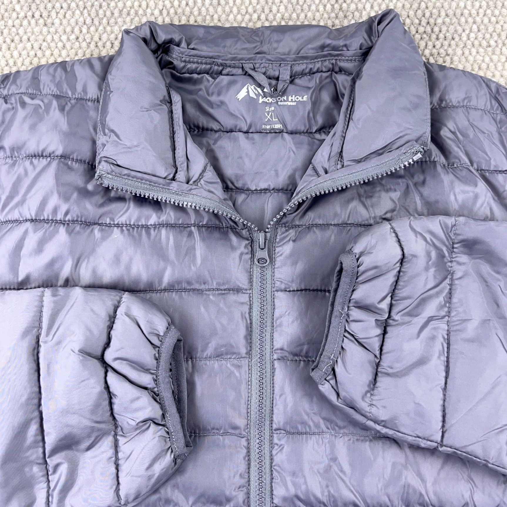 Vintage Jackson Hole Puffer Jacket Men XL Gray Lightweight Performance Hiking Adult Jacket Size US XL / EU 56 / 4 - 4 Thumbnail